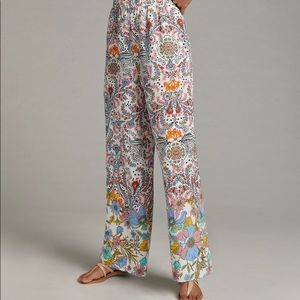 Maeve Printed wide leg pants